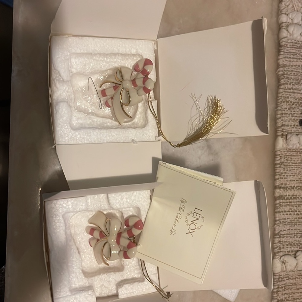 Lenox candy cane ornaments